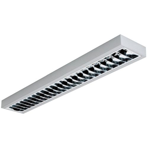 [LU-1563] Luminaire  Appareil fluorescent saillie 4x14W T5 blanc grille aluminium 230V
