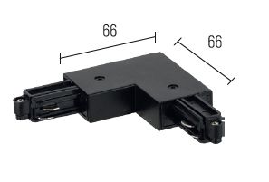 [RAIL-210N-6] Luminaire  Coude 90° noir 1 allumage