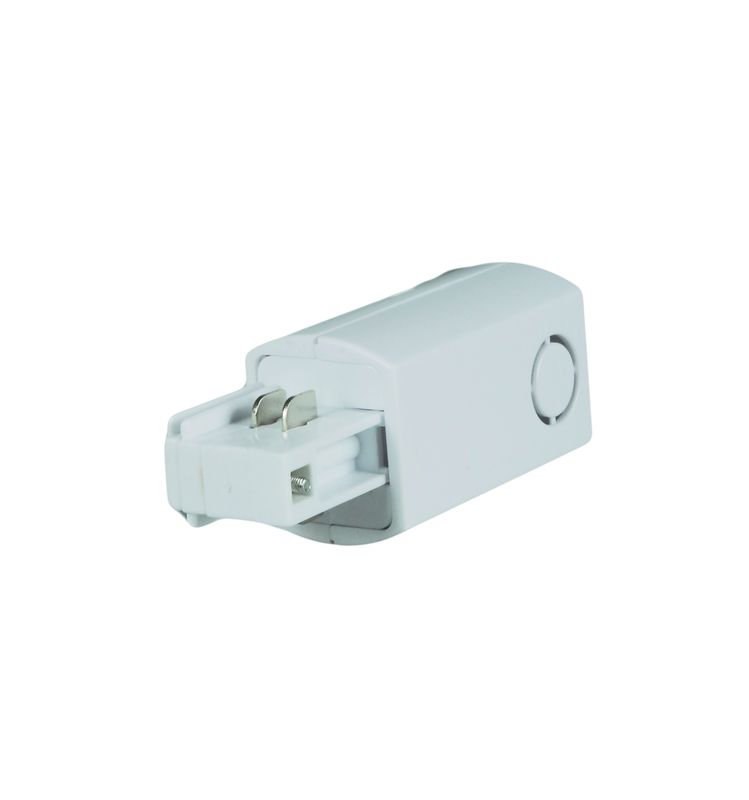 [RAIL-230B-3] Luminaire  alim Embout 3 allumages blanc 250V accessoire rail