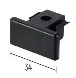 [RAIL-210N-5] Luminaire  Embout Fermeture noir 1 allumage