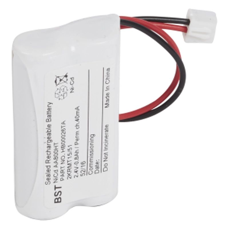 Batterie Ni-Cd 2,4V 0,8Ah pour blocs d'éclairage de sécurité