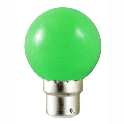 Ampoule LED sphérique B22 1W VERT 230V couleur