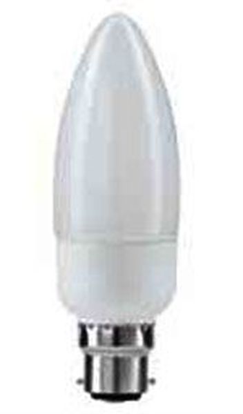 Ampoule Flamme Economique B22 7W 827 2700°K 230V Confort Fluocompacte 230v