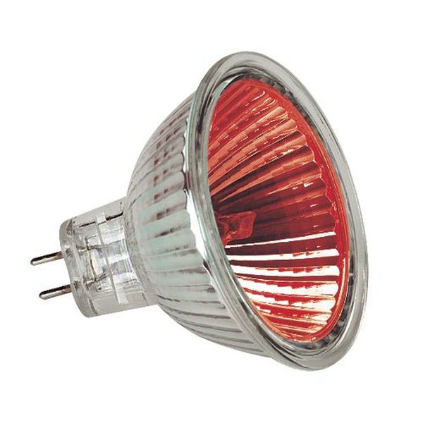 Ampoule MR16 Rouge 50W 12V Spot 12_24° halogène couleur
