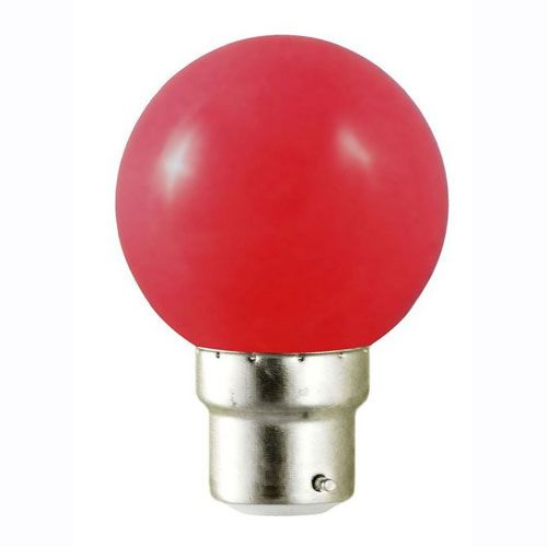 Ampoule LED sphérique B22 1W ROUGE 230V couleur