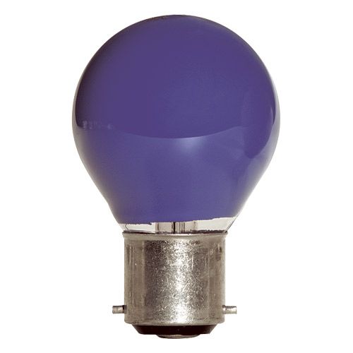 Lampe Sphérique Ilumination Bleu B22 15W 230V couleur