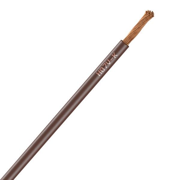 [CAB-1075M] Fil Électrique H07Vk 4 mm² Souple Marron - Couronne De 100M