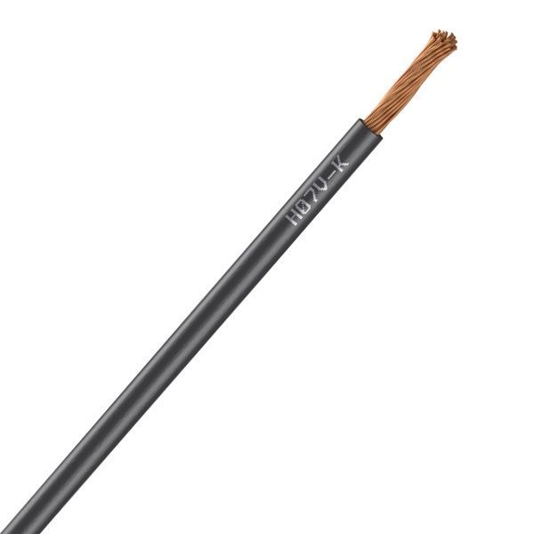 [CAB-1075N] Fil Électrique H07Vk 4 mm² Souple Noir - Couronne De 100M