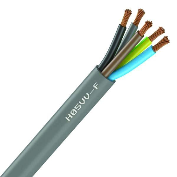 [CAB-1124] Câble Électrique Souple H05Vv-F Gris 5G0.75 mm² - Couronne De 50M