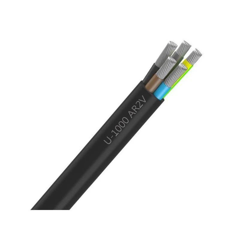 Câble Électrique U-1000 Ar2V 2X25 mm² Alu Rigide Noir - Prix au mètre