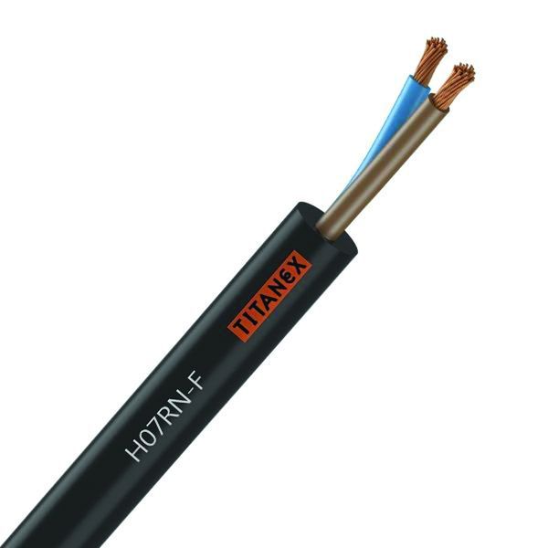 Câble Électrique H07Rn-F 2X10 mm² Souple Noir Cuivre - Prix au mètre