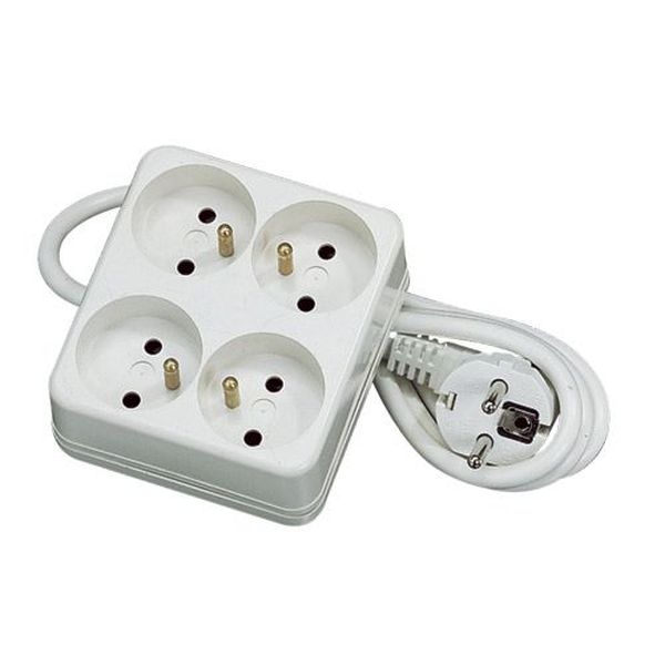 Bloc carre 4pc+t cordon -11153 elec