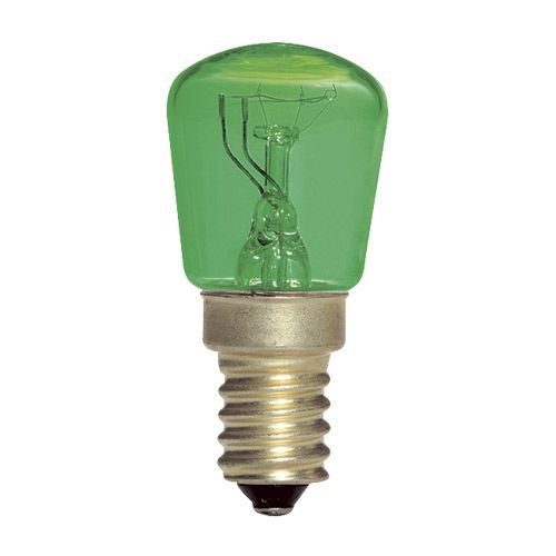 Lampe Poirette Vert T E14 15W 230V couleur